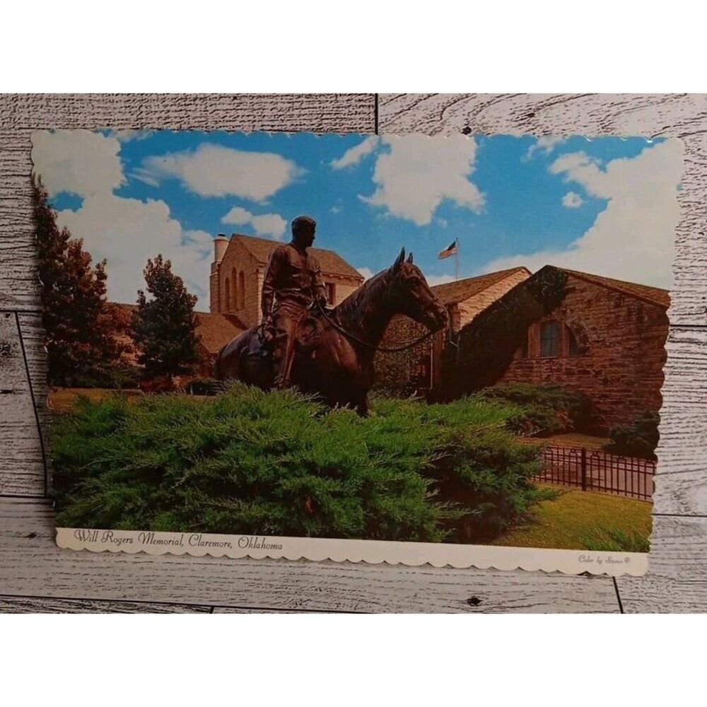 VTG Postcard Will Rogers Memorial Claremore Okla‎ Ephemera Memorabilia Souvenir
